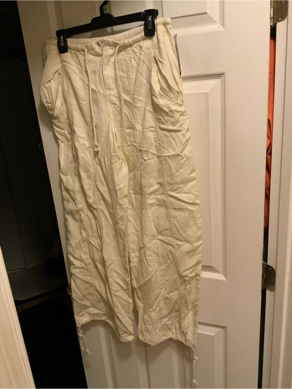 wild fable Cream Wide-Leg Drawstring Pants